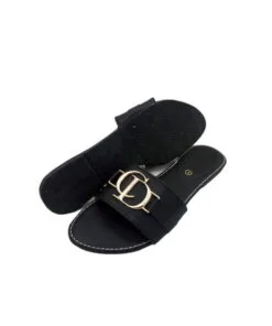 Girls sale black slippers