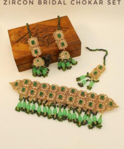 Zircon Bridal Chokar Set For Girl's