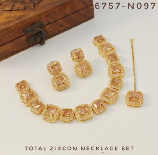 Branded Zircon Necklace For Girl's