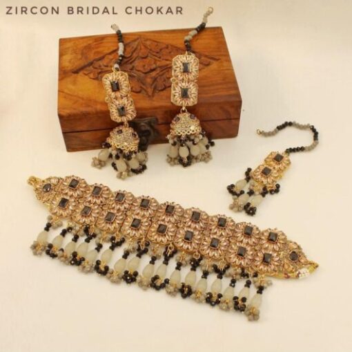 Zircon Bridal Chokar Set For Girl's