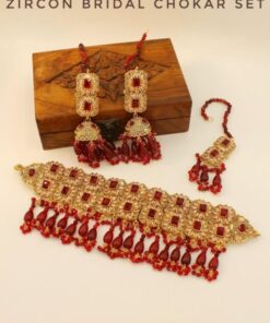 Zircon Bridal Chokar Set For Girl's